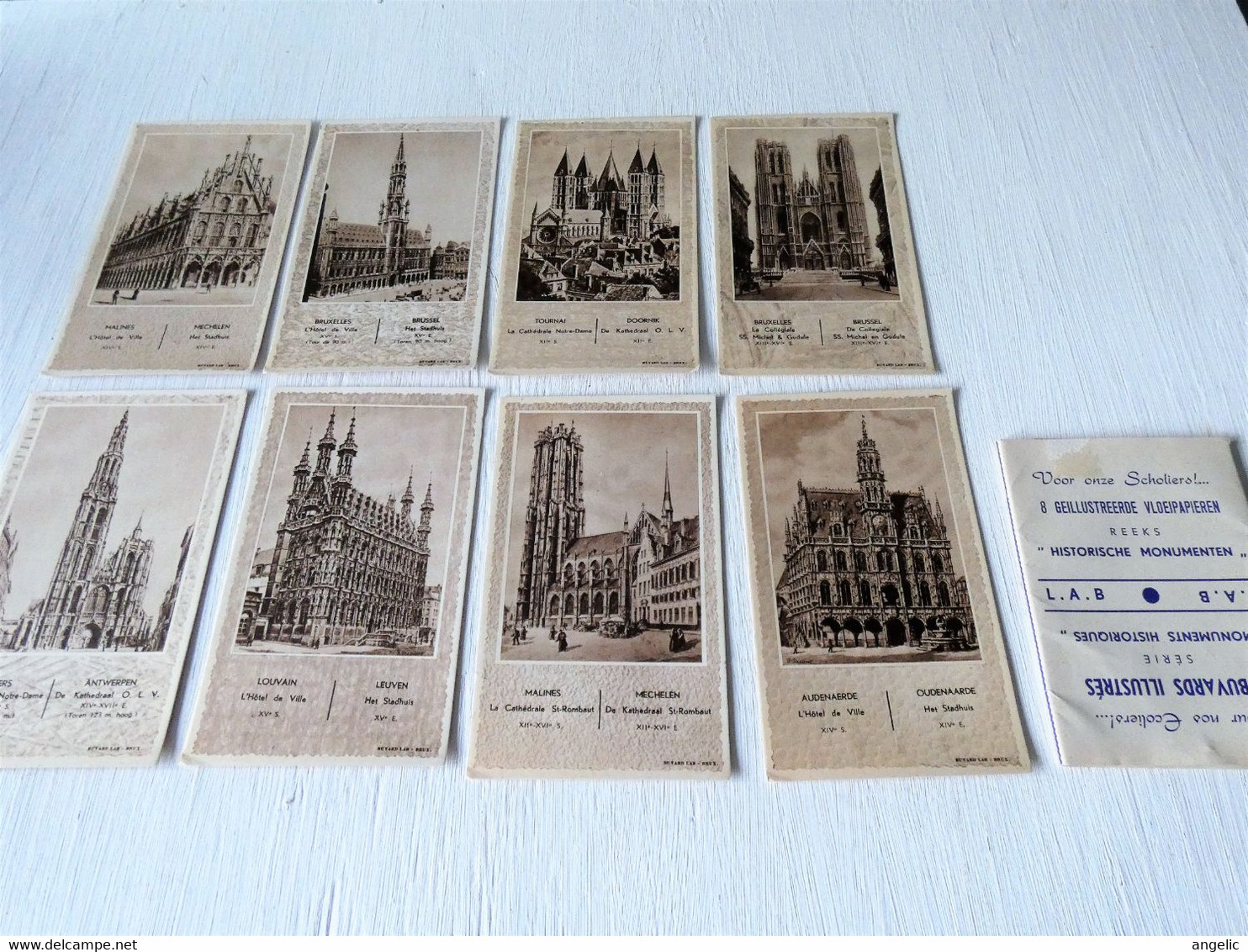 8 Vloeipapieren (buvards)  Reeks "Historische Monumenten" - Collections, Lots & Séries