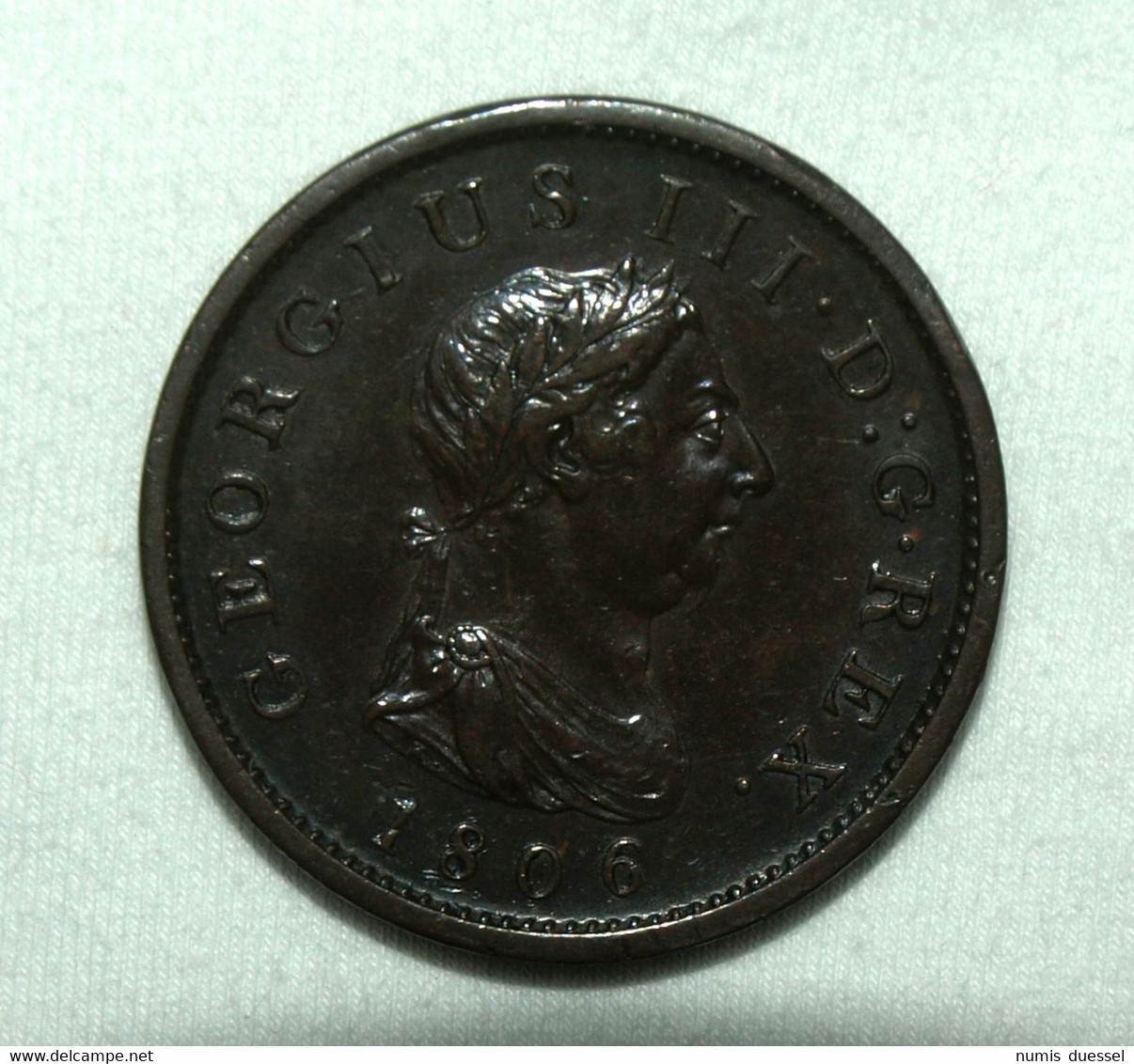 Großbritannien/Great Britain George III, 1806, 1 Penny Funz/AU 58 - Andere & Zonder Classificatie