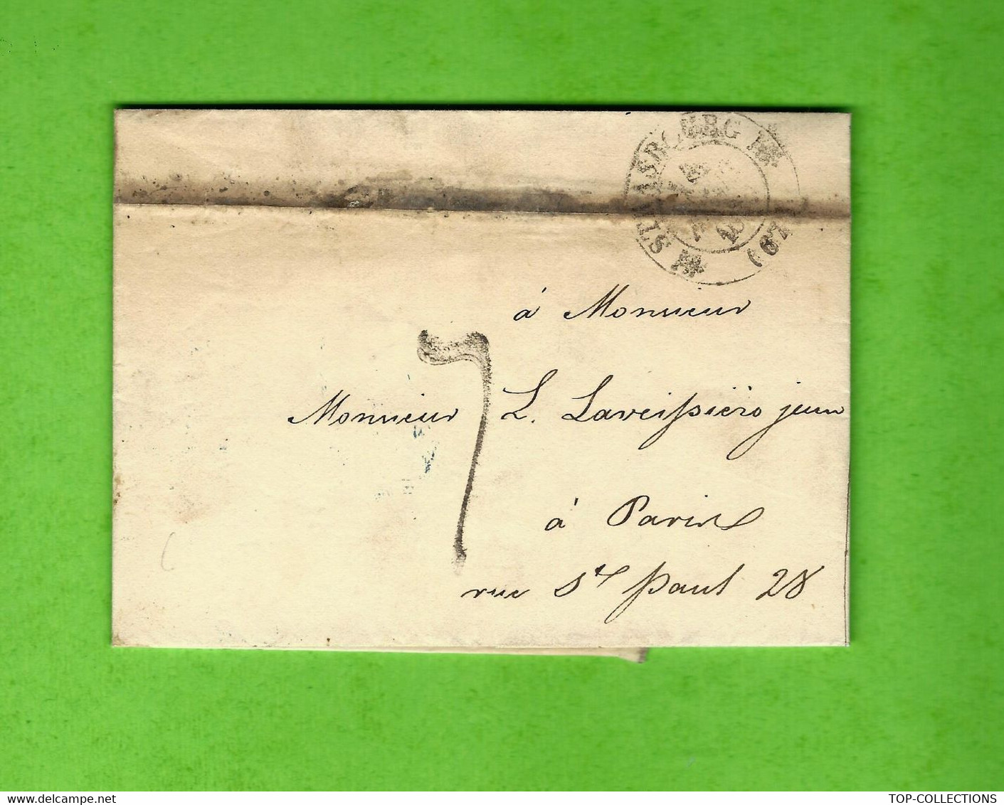 1838 MONARCHIE De Juillet FINANCE MONNAIE HOTEL DES MONNAIES STRASBOURG LETTRE SIGNEE DIRECTEUR RENOUARD DE BUSSIERE - Otros & Sin Clasificación