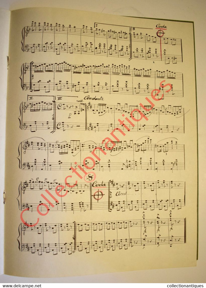 Partition Manuscrite à L'encre De Boland Toussaint Pour Piano - Oeuvre Musicale Czardas - Date De 1952 - Partitions Musicales Anciennes