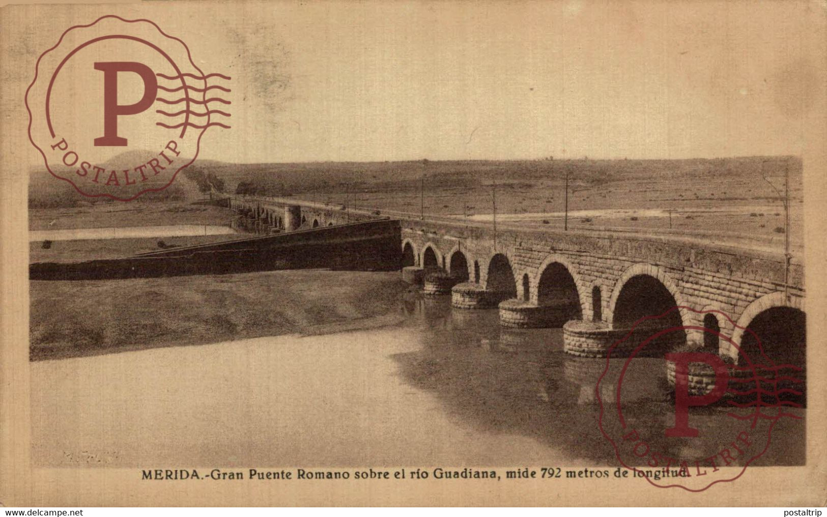 BADAJOZ. MERIDA. PUENTE ROMANO SOBRE EL RIO GUADIANA. - Mérida