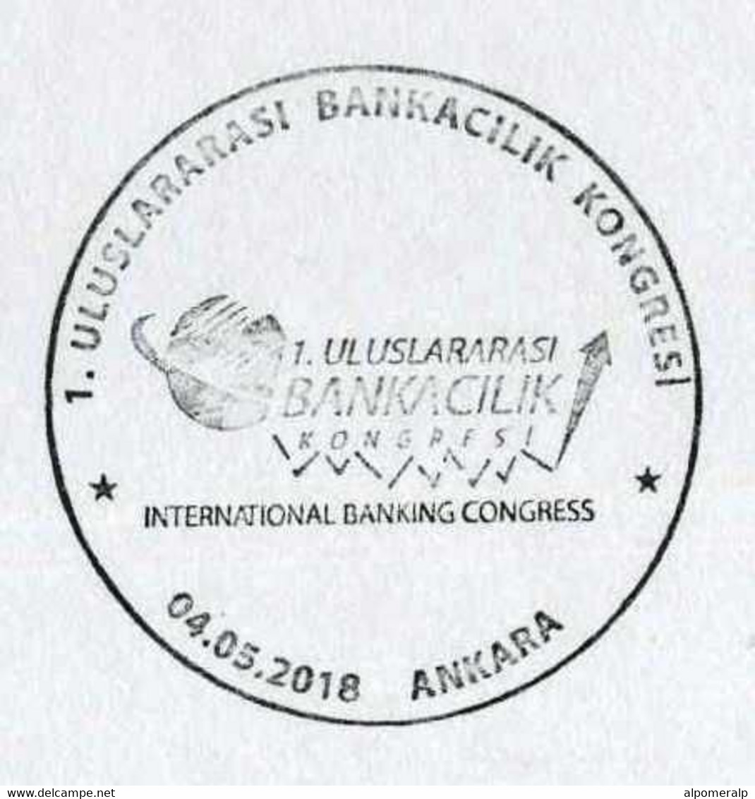 Türkiye 2018 Int. Banking Congress | Finance, Economy | Clock Tower Stamp, Special Cover - Briefe U. Dokumente