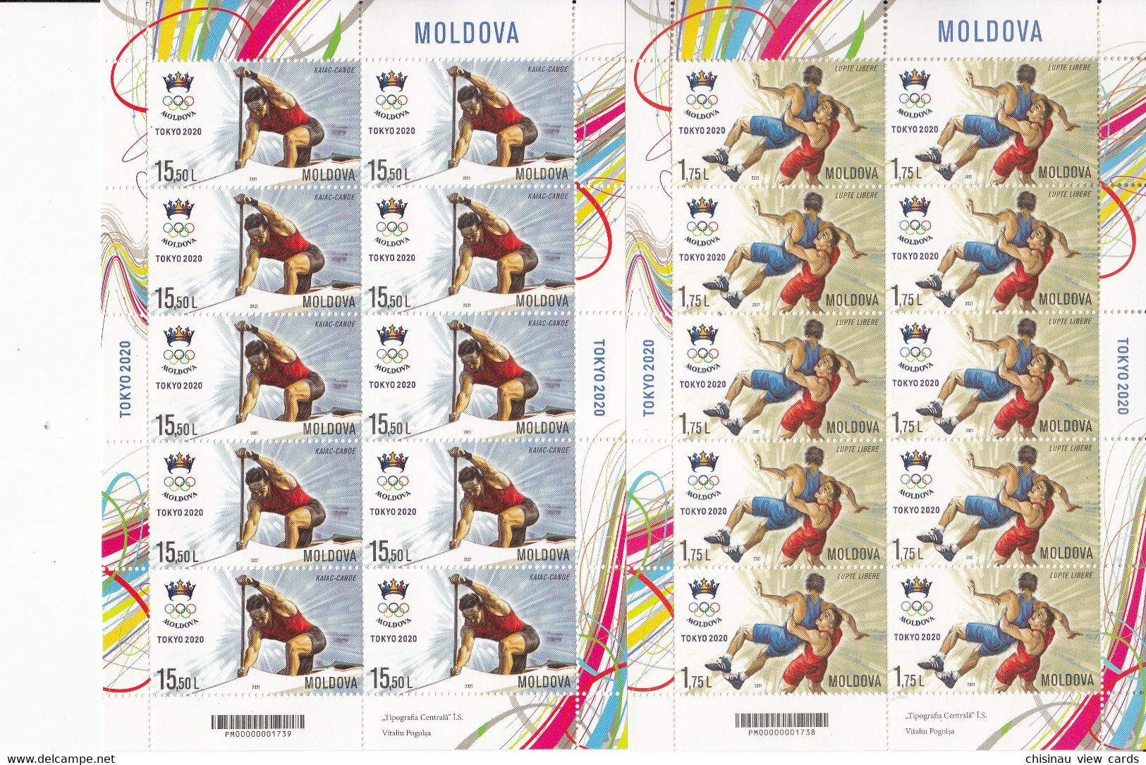 MOLDOVA 2021.Summer Olympic Games Tokyo 2020 Set 2 Sheets - Verano 2020 : Tokio