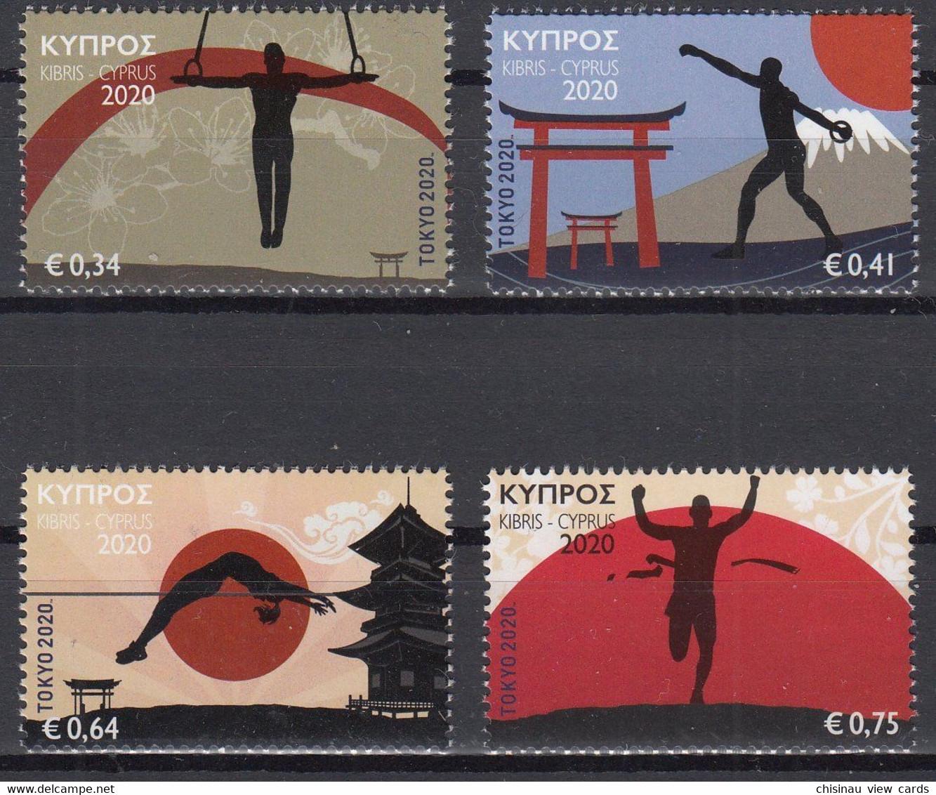 CYPRUS 2021.Summer Olympic Games Tokyo 2020 Set 4 Stamps MNH - Summer 2020: Tokyo