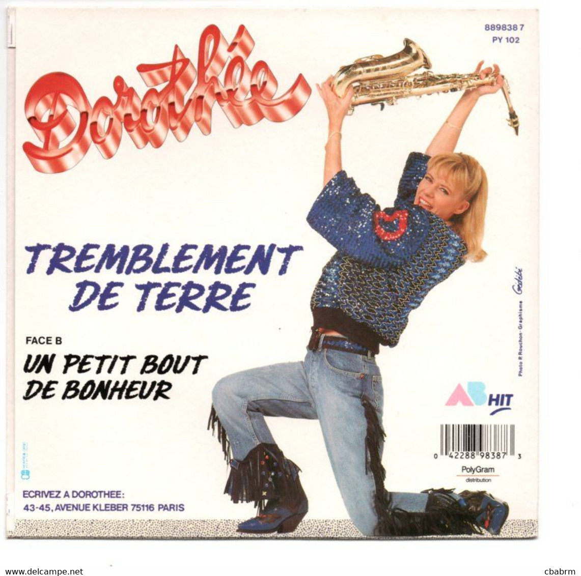 SP 45 TOURS DOROTHEE TREMBLEMENT DE TERRE 1989 FRANCE - Kinderlieder