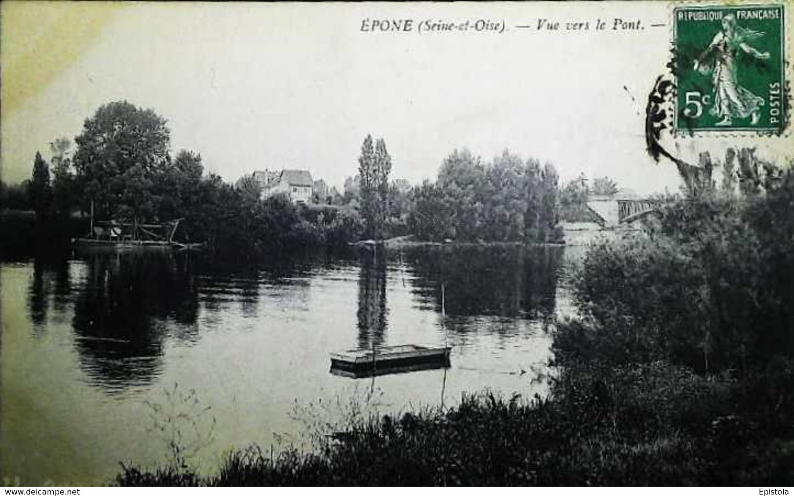 ► CPA EPONE  - Vue Vers Le Pont - Barques - Epone