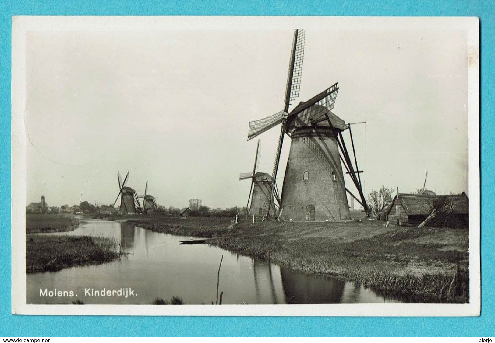 * Kinderdijk (Zuid Holland - Nederland) * (Uitg Gebrs. Verloop, Nr 1154) Molen, Moulin, Mill, Muhle, Fotokaart, Photo - Kinderdijk