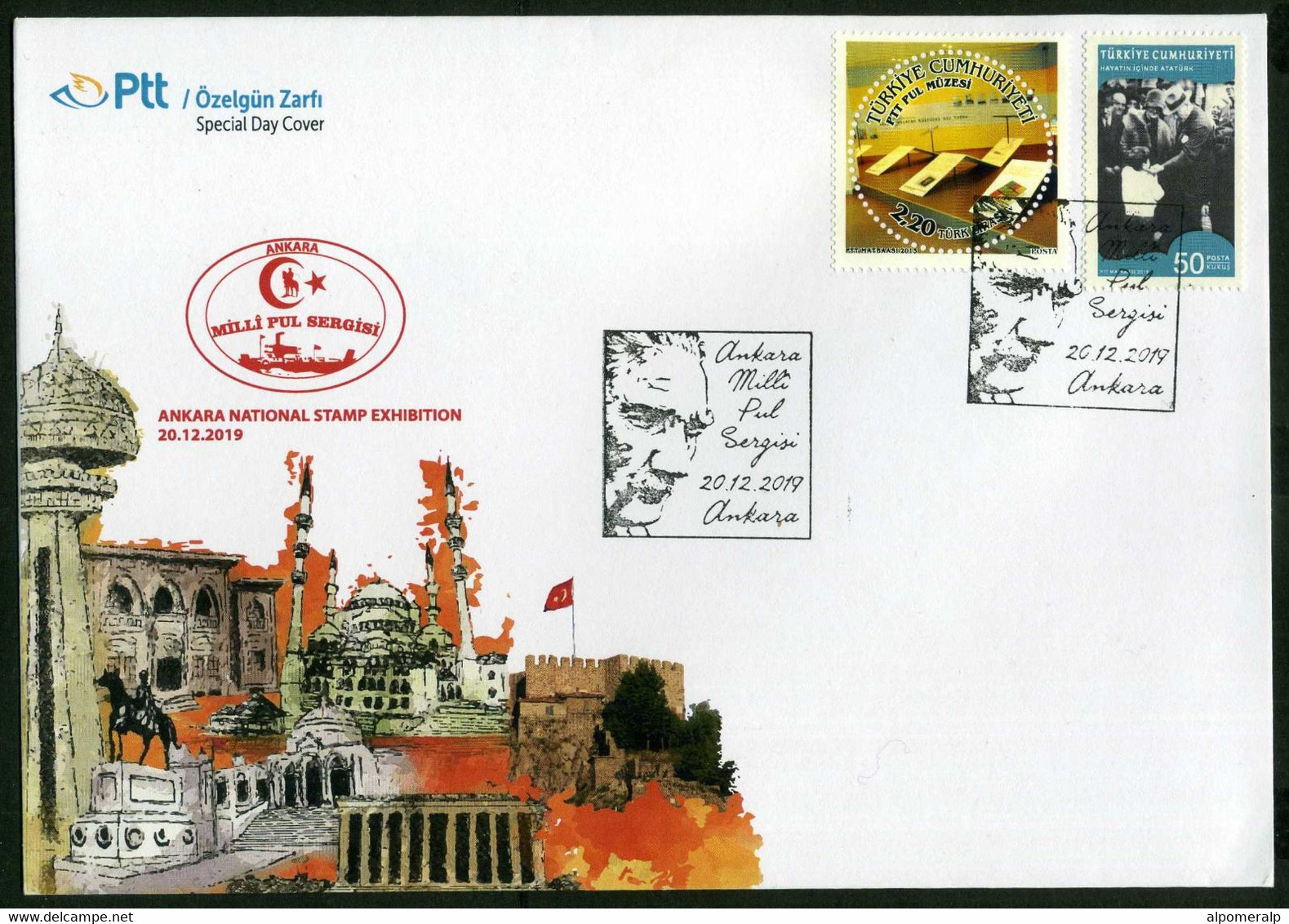 Türkiye 2019 National Stamp Exhibition, Ankara, Special Cover - Lettres & Documents