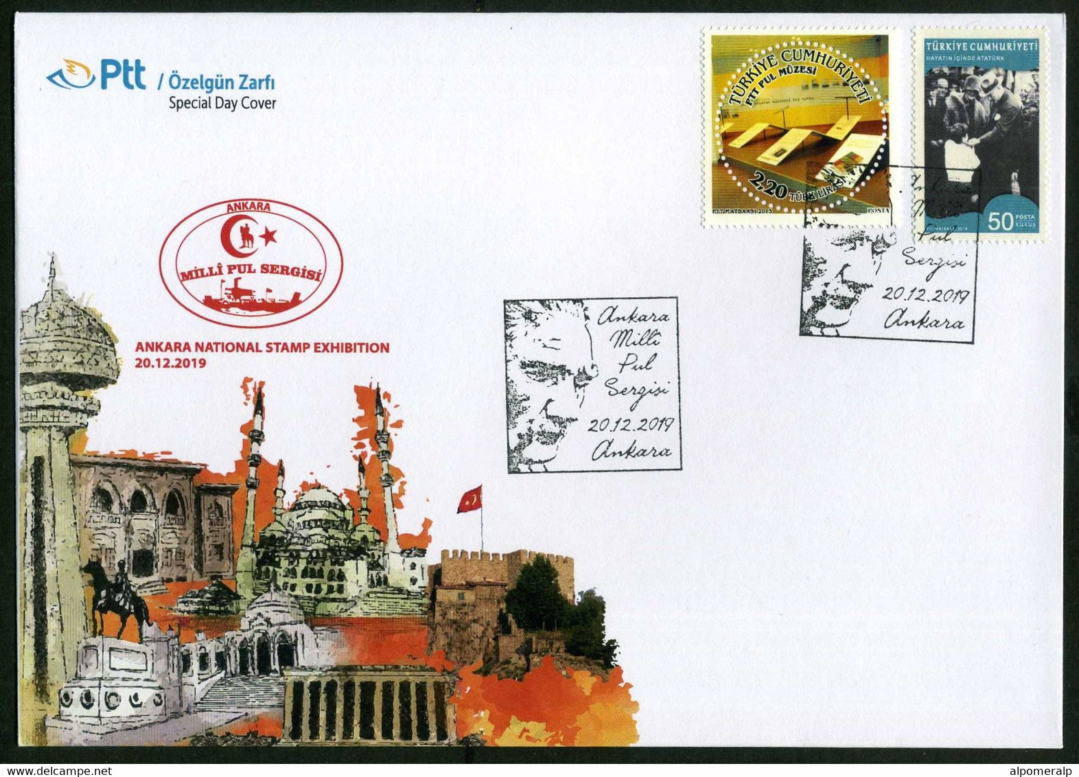 Türkiye 2019 National Stamp Exhibition, Ankara, Special Cover - Briefe U. Dokumente