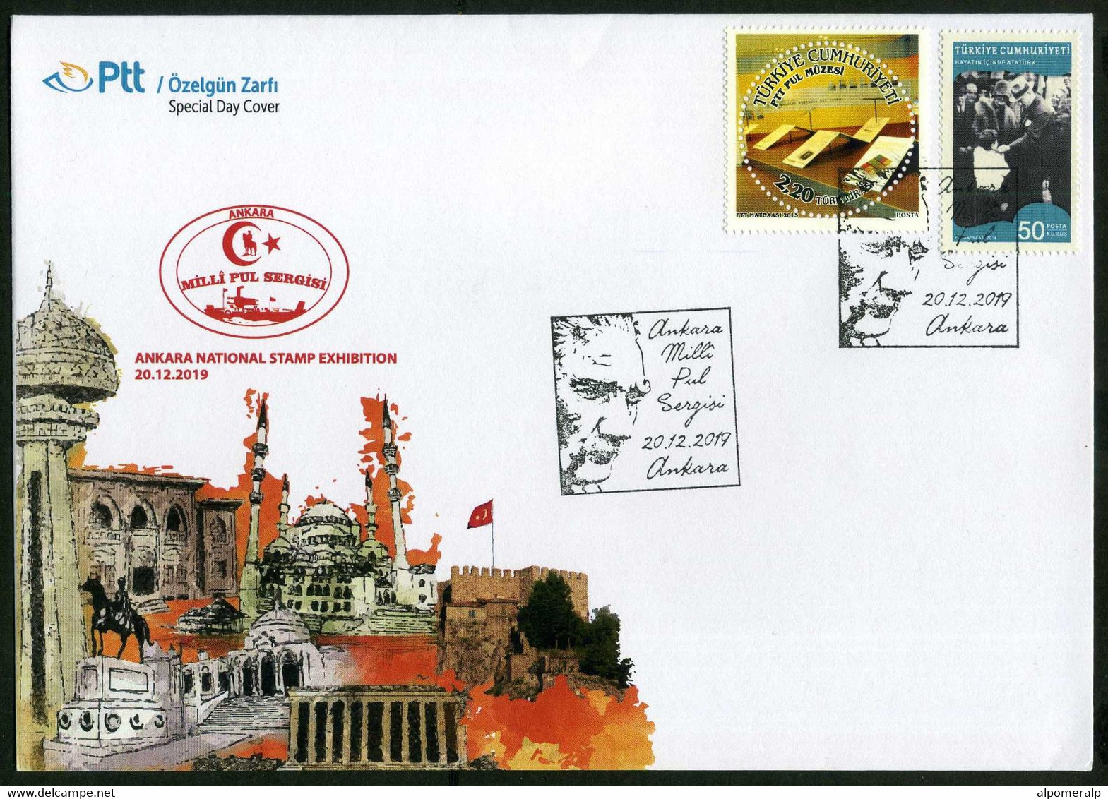 Türkiye 2019 National Stamp Exhibition, Ankara, Special Cover - Briefe U. Dokumente