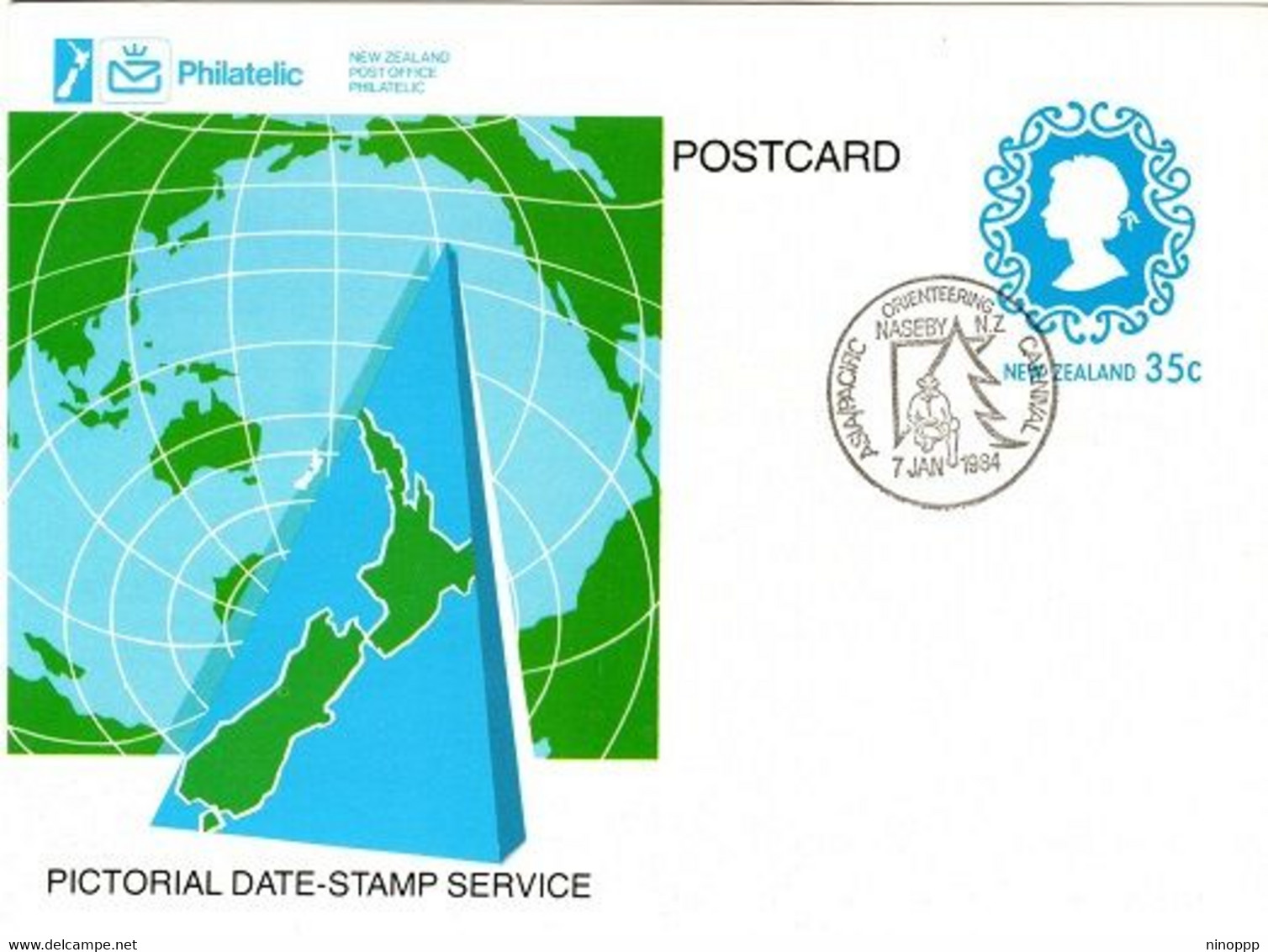 New Zealand  1984 AsiaPacific  Crnival,Pictorial Postmark Card - Brieven En Documenten