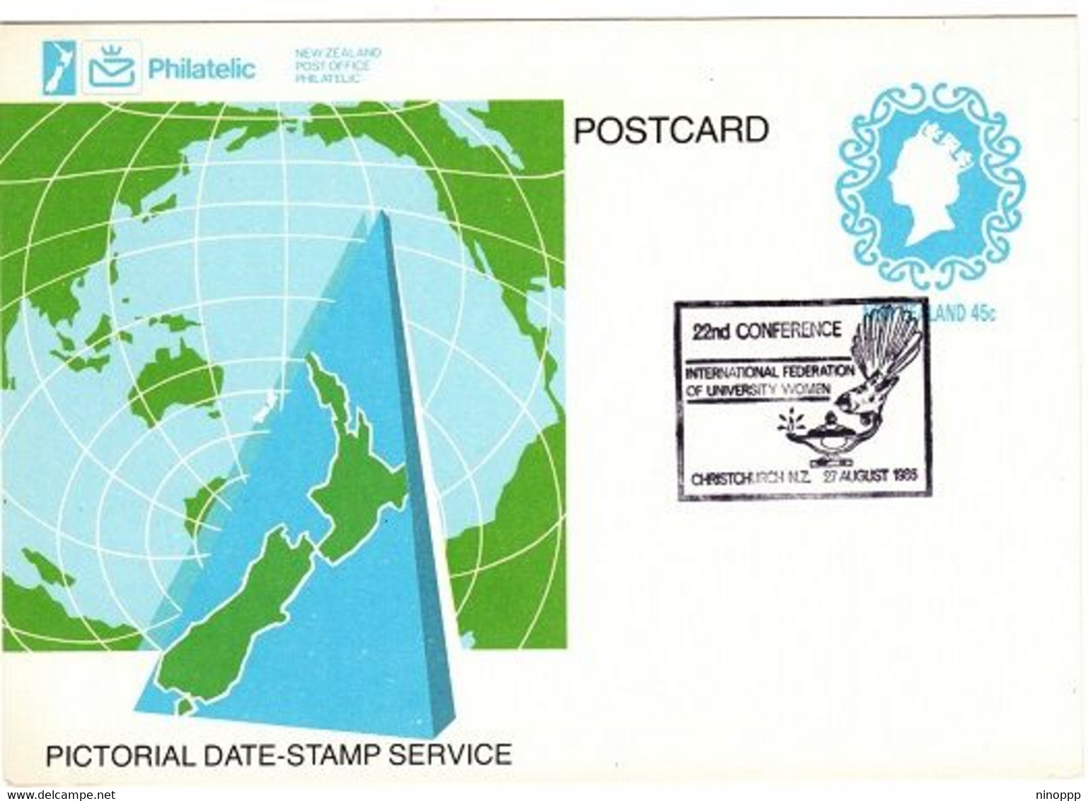 New Zealand  1986  22nd Conference InetrnationalFederation Of University Women,Pictorial Postmark Card - Lettres & Documents
