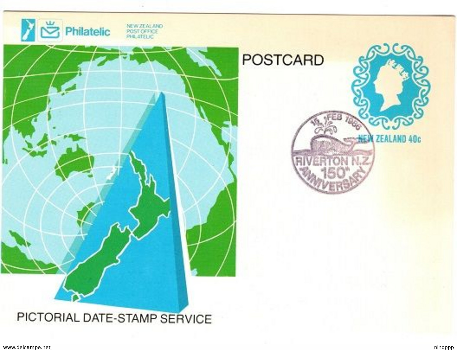New Zealand  1986 Riverton 150th Anniversary,Pictorial Postmark Card - Lettres & Documents