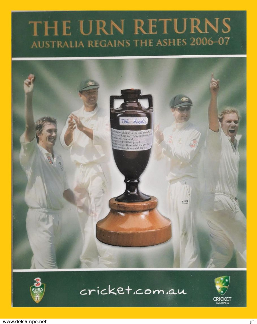 166. AUSTRALIA 2006 - 07  STAMP PACK AUSTRALIA REGAINS ASHES , THE URN RETURNS  .MNH - Fogli Completi