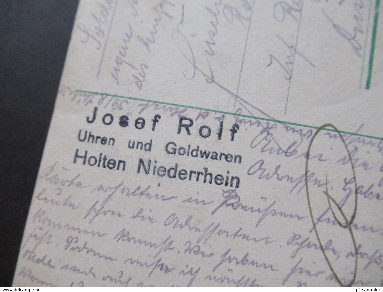 Deutsches Reich 1913 Soldatenbrief AK Junge Frau Aus Holten Bahnpoststempel Oberhausen (RL) - Emmerich Zug 610 - Otras Guerras