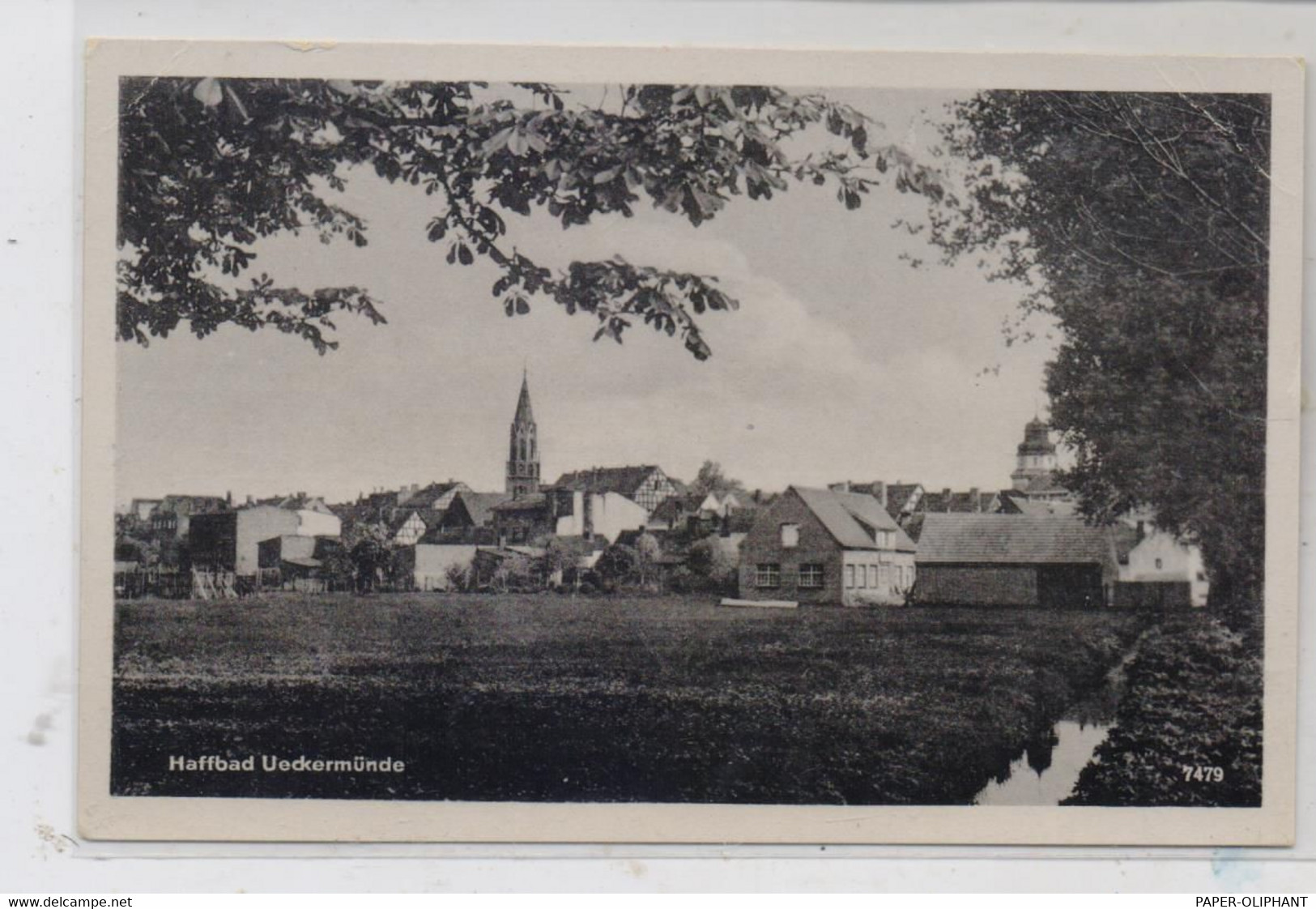 0-2120 ÜCKERMÜNDE, Ortsansicht 1953 - Ueckermuende