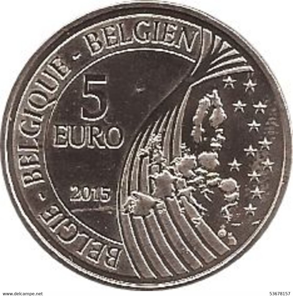 Belgium - 5 Euro, 2015 Mons - European Capital Of Culture, Unc - Verzamelingen