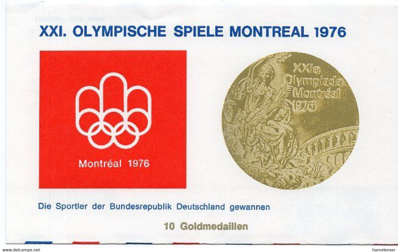 50695 - Berlin - 1976 - 25Pfg&50Pfg. Unfall PGAAerogramm "Olympiade Montreal" M. SoStpl. KOBLENZ - Sommer 1976: Montreal