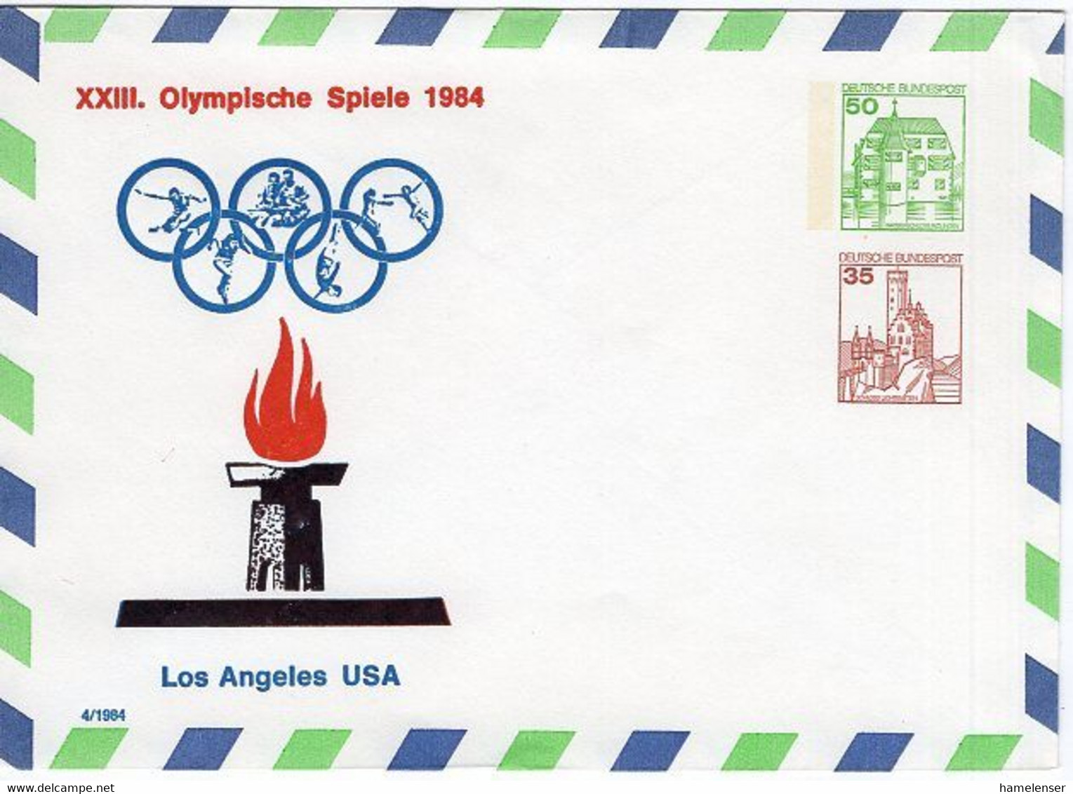 50697 - Bund - 1984 - 35Pfg.&50Pfg. B&S PLpGAUmschl. "Olympiade 1984”, Ungebr. - Verano 1984: Los Angeles