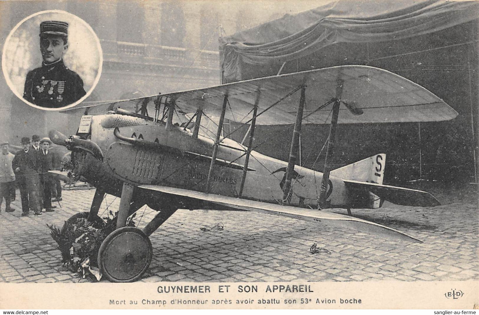 CPA AVIATION GUYNEMER ET SON APPAREIL MORT AU CHAMP D'HONNEUR - ....-1914: Vorläufer