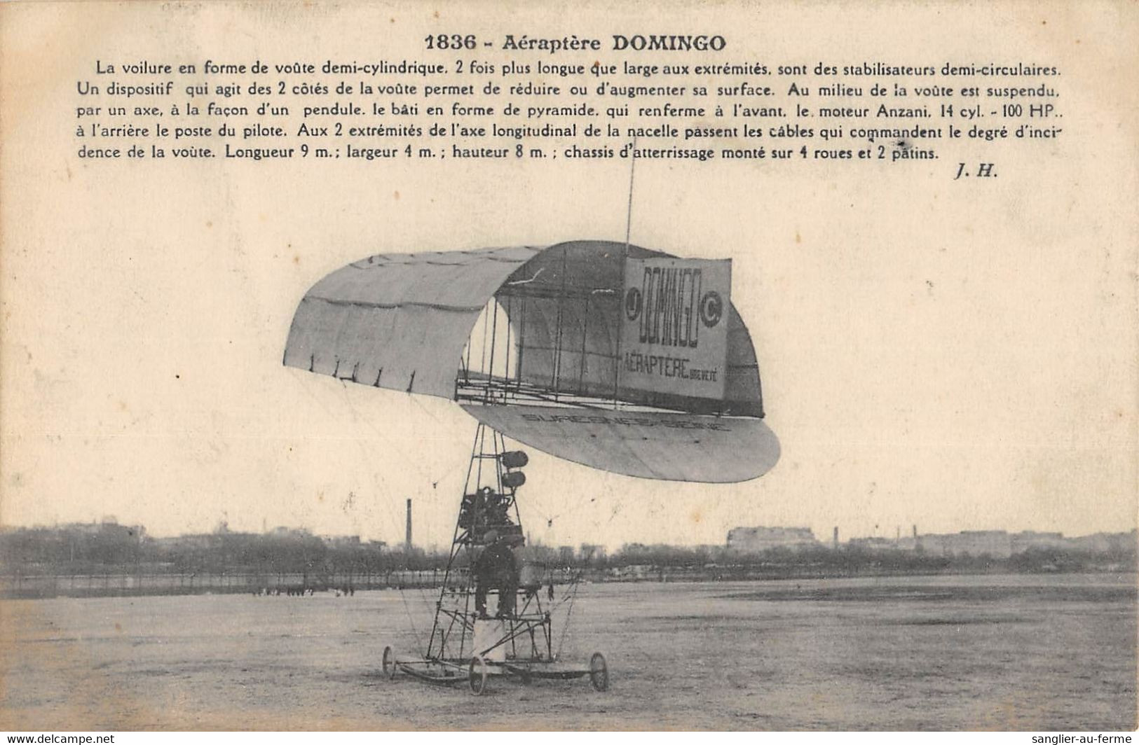 CPA AVIATION AERAPTERE DOMINGO - ....-1914: Precursors