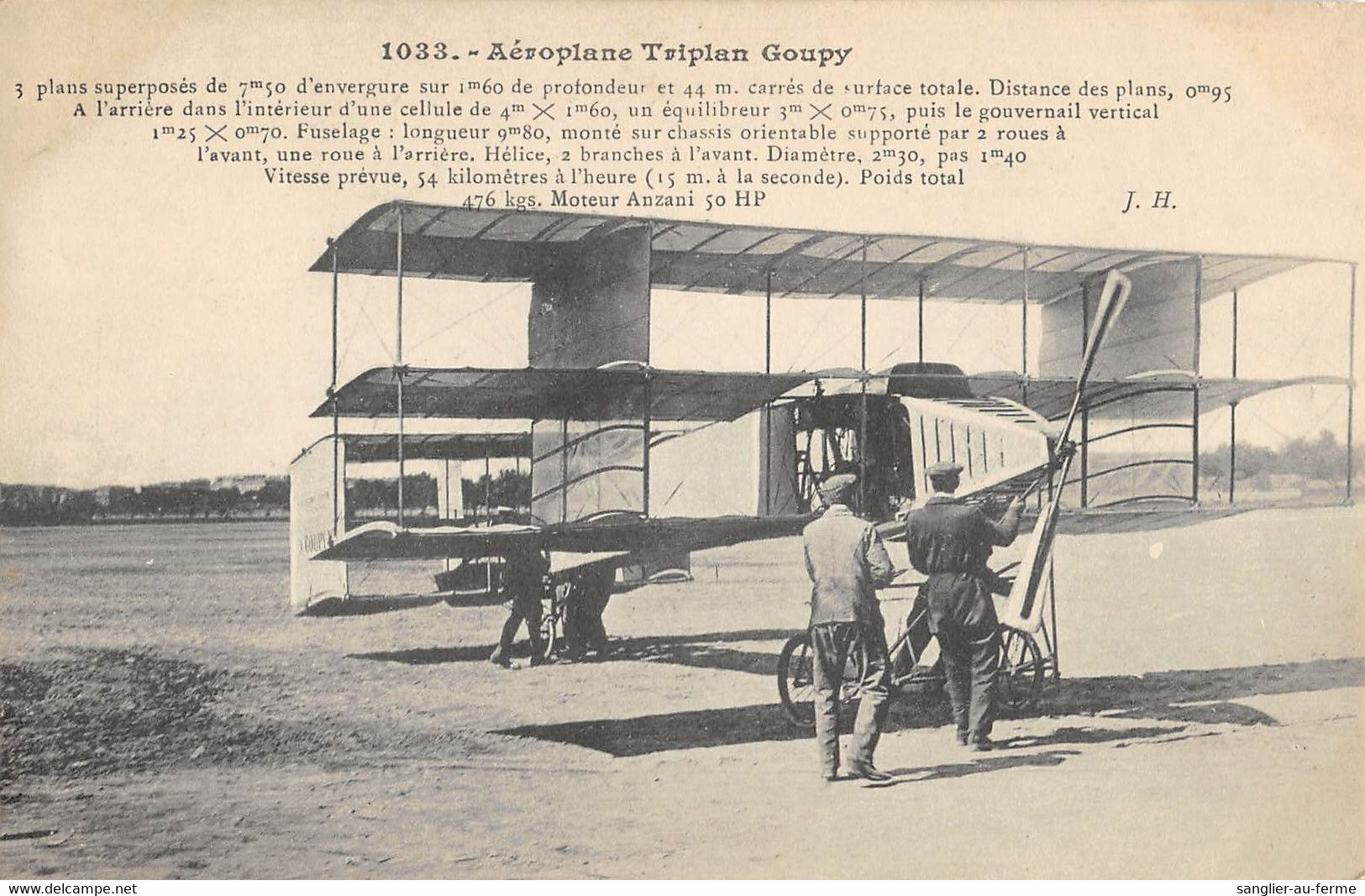 CPA AVIATION AEROPLANE TRIPLAN GOUPY - ....-1914: Precursors