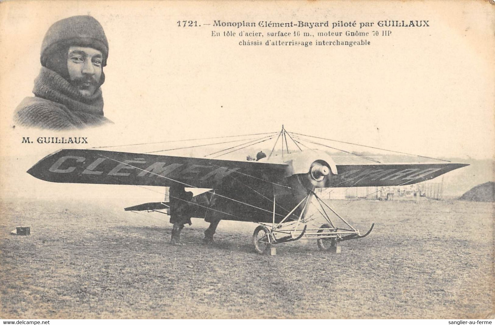 CPA AVIATION MONOPLAN CLEMENT BAYARD PILOTE PAR GUILLAUX - ....-1914: Precursori