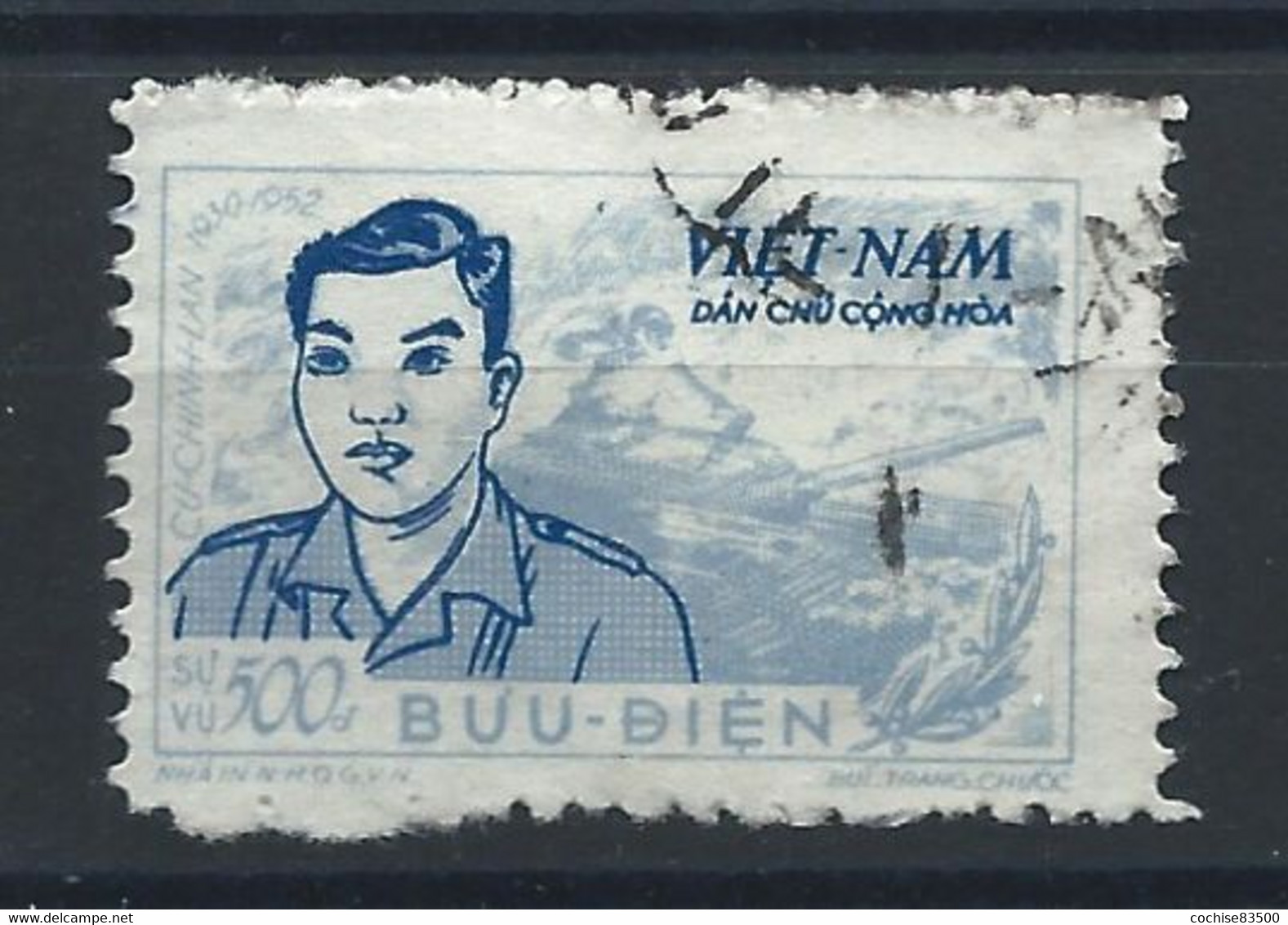 Vietnam Du Nord N°100 Obl (FU) 1956 - Héros De L'armée "Cu Chin Lan" - Vietnam