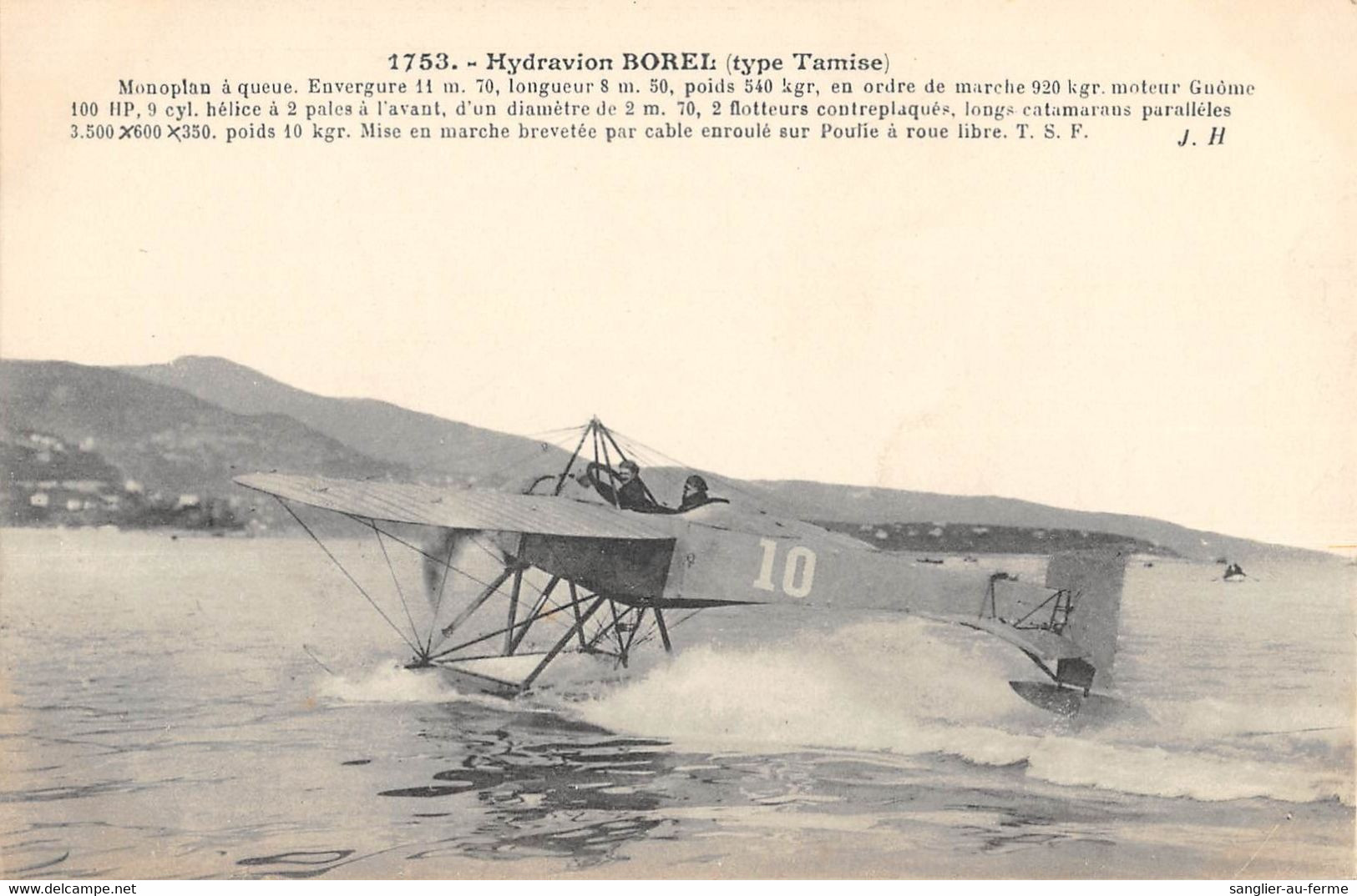 CPA AVIATION HYDRAVION BOREL TYPE TAMISE - ....-1914: Precursori