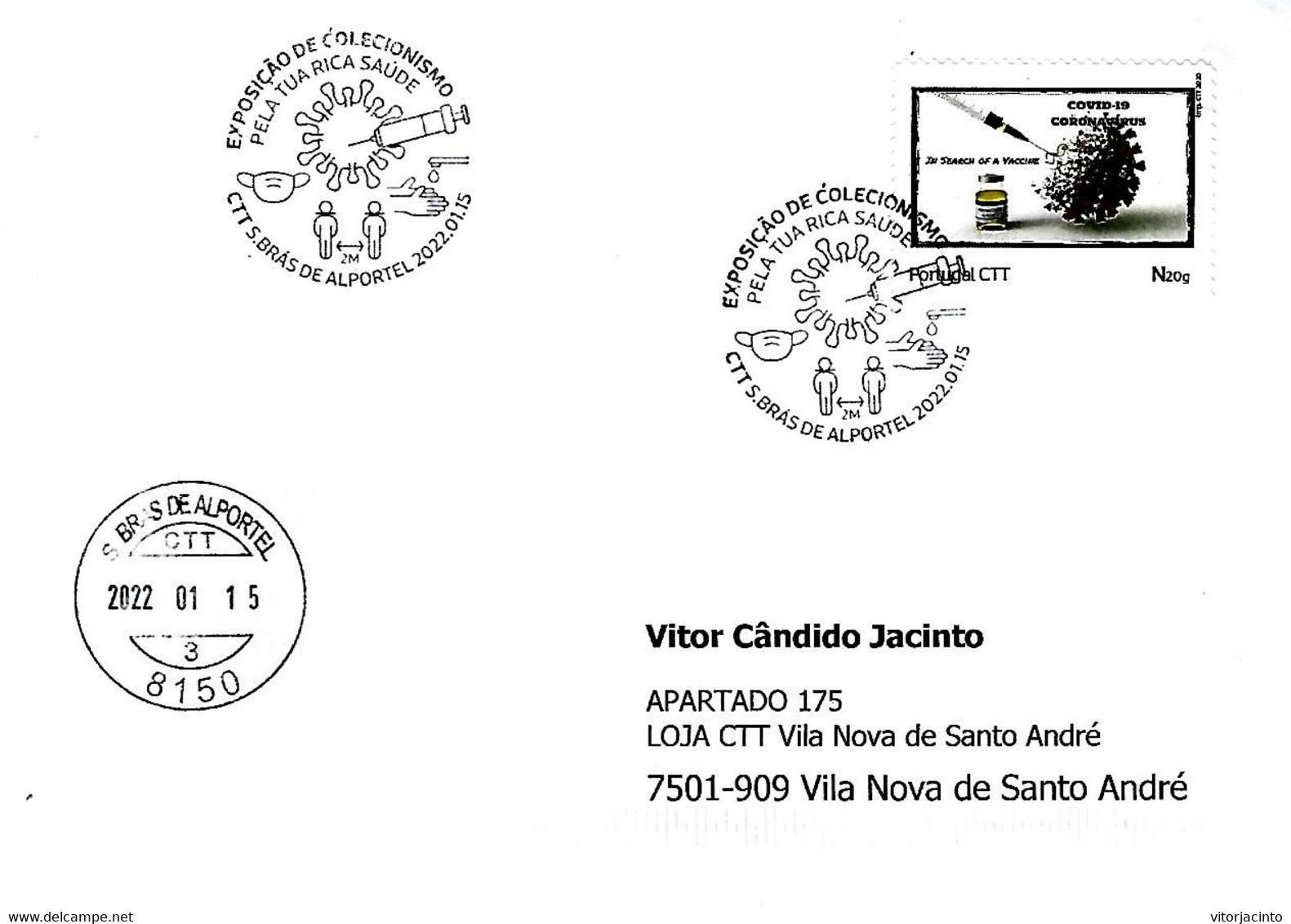 PORTUGAL - COVID-19 - For Your Rich Health - Protect Yourself! - Real Circulated With Personalized Stamps - First Aid