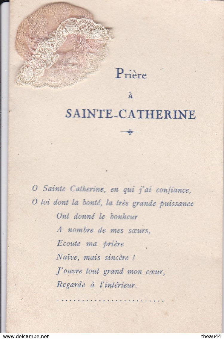 ¤¤  -  Carte à Système Double    -  Bonnet De Sainte-Catherine " Prière à Ste-Catherine "  - Voir Description      -  ¤¤ - Sainte-Catherine