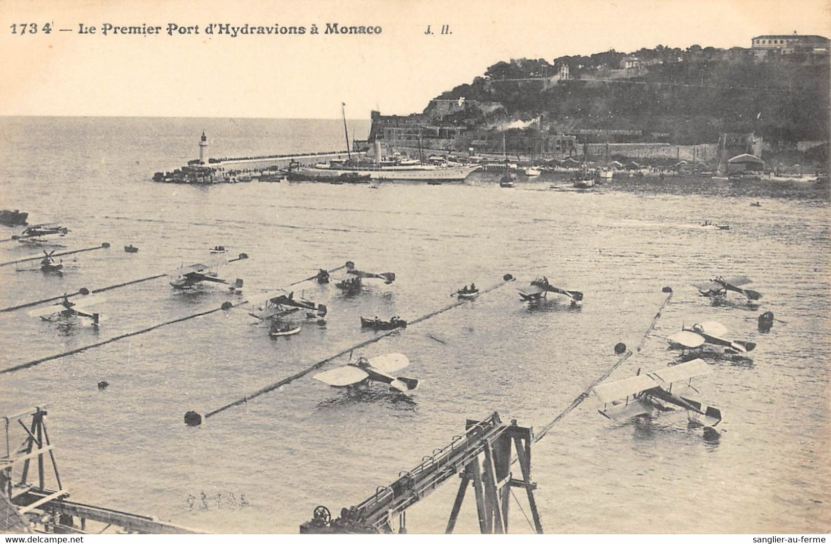 CPA AVIATION LE PREMIER PORT D'HYDRAVIONS A MONACO - ....-1914: Précurseurs