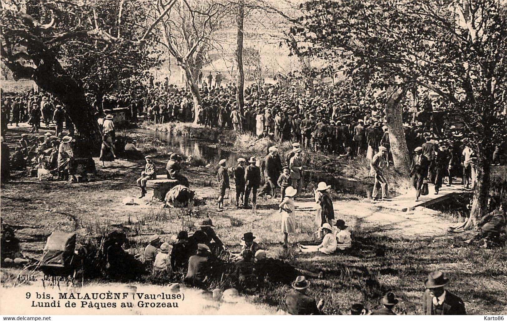 Malaucène * Le Lundi De Pâques Au Grozeau * Fête Locale * Villageois * Parc Jardin - Malaucene