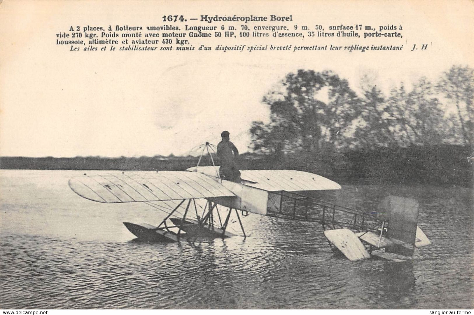 CPA AVIATION HYDROAEROPLANE BOREL - ....-1914: Précurseurs