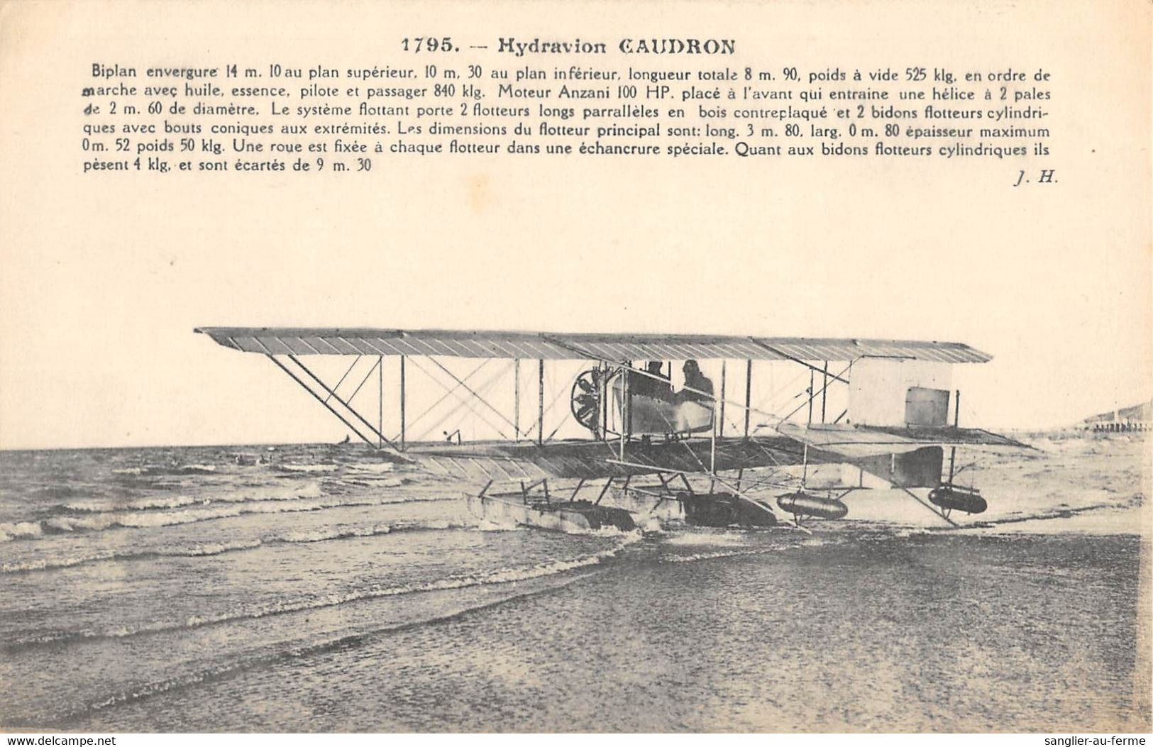 CPA AVIATION  HYDRAVION CAUDRON - ....-1914: Précurseurs