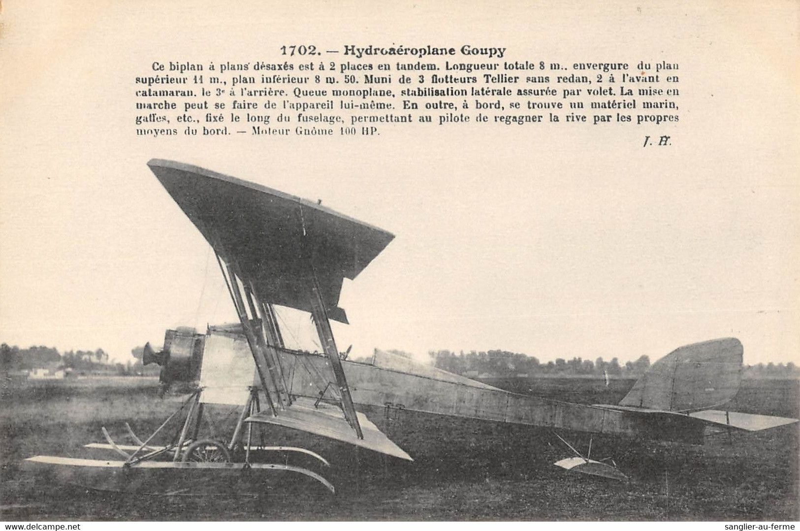 CPA AVIATION HYDROAEROPLANE GOUPY - ....-1914: Precursores