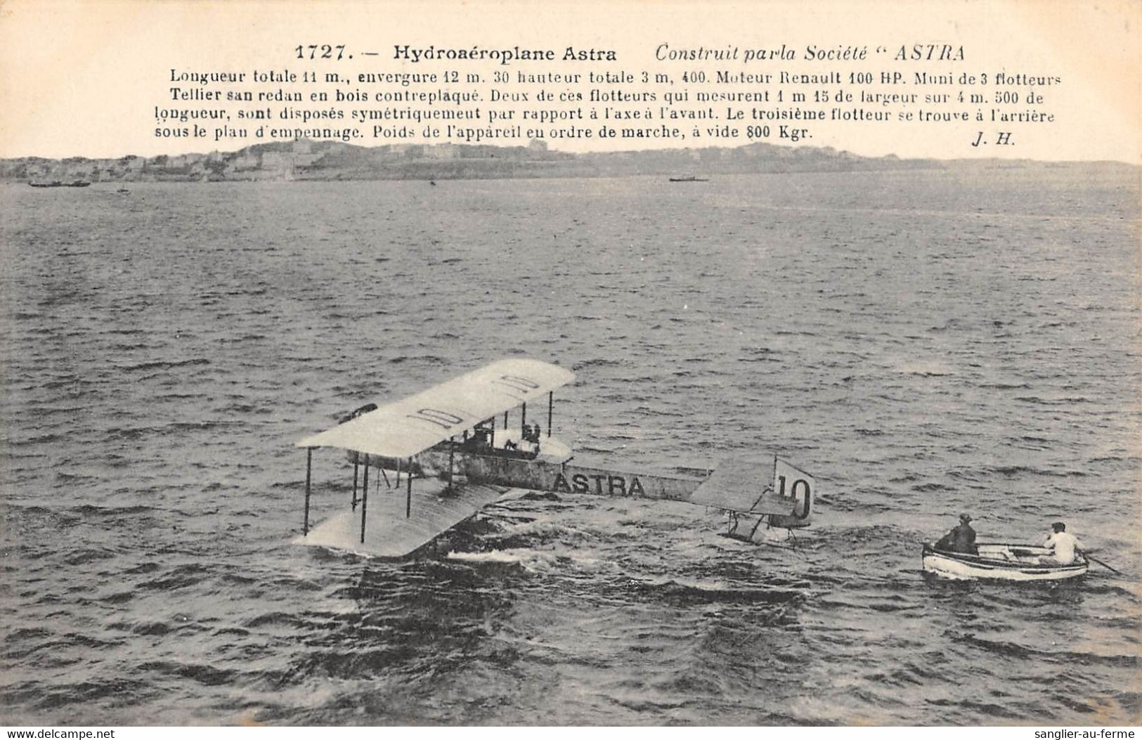 CPA AVIATION HYDROAEROPLANE ASTRA CONSTRUIT PAR LA SOCIETE ASTRA - ....-1914: Précurseurs