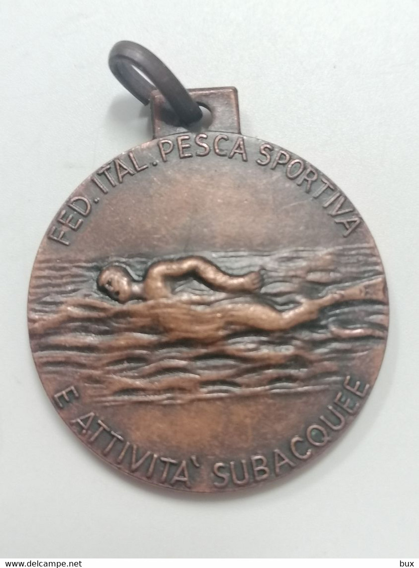 Gara Di Pesca E Nuoto Pinnato SPORT MEDAGLIA MEDAL - Pesca