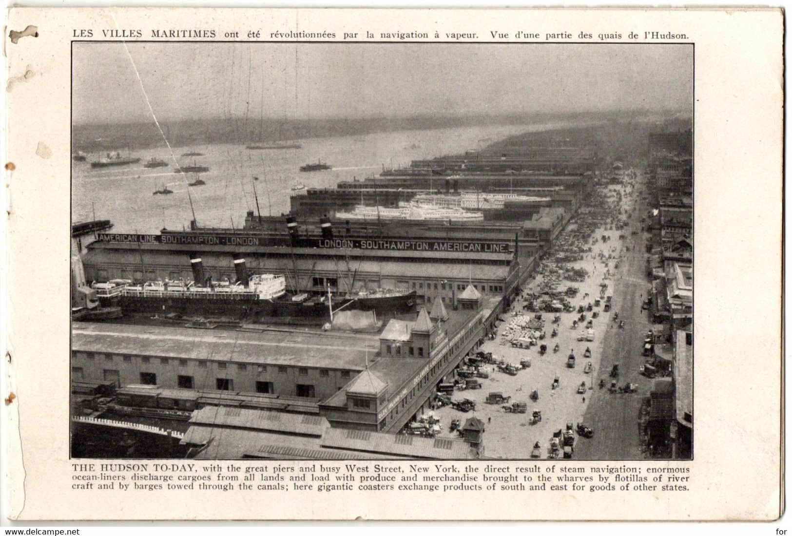 Petit Livre : Transport - Bateau à Vapeur : Hudson River Steamboats - Bateaux à Vapeur Sur La Rivière Hudson : 16 Pages - Verenigde Staten