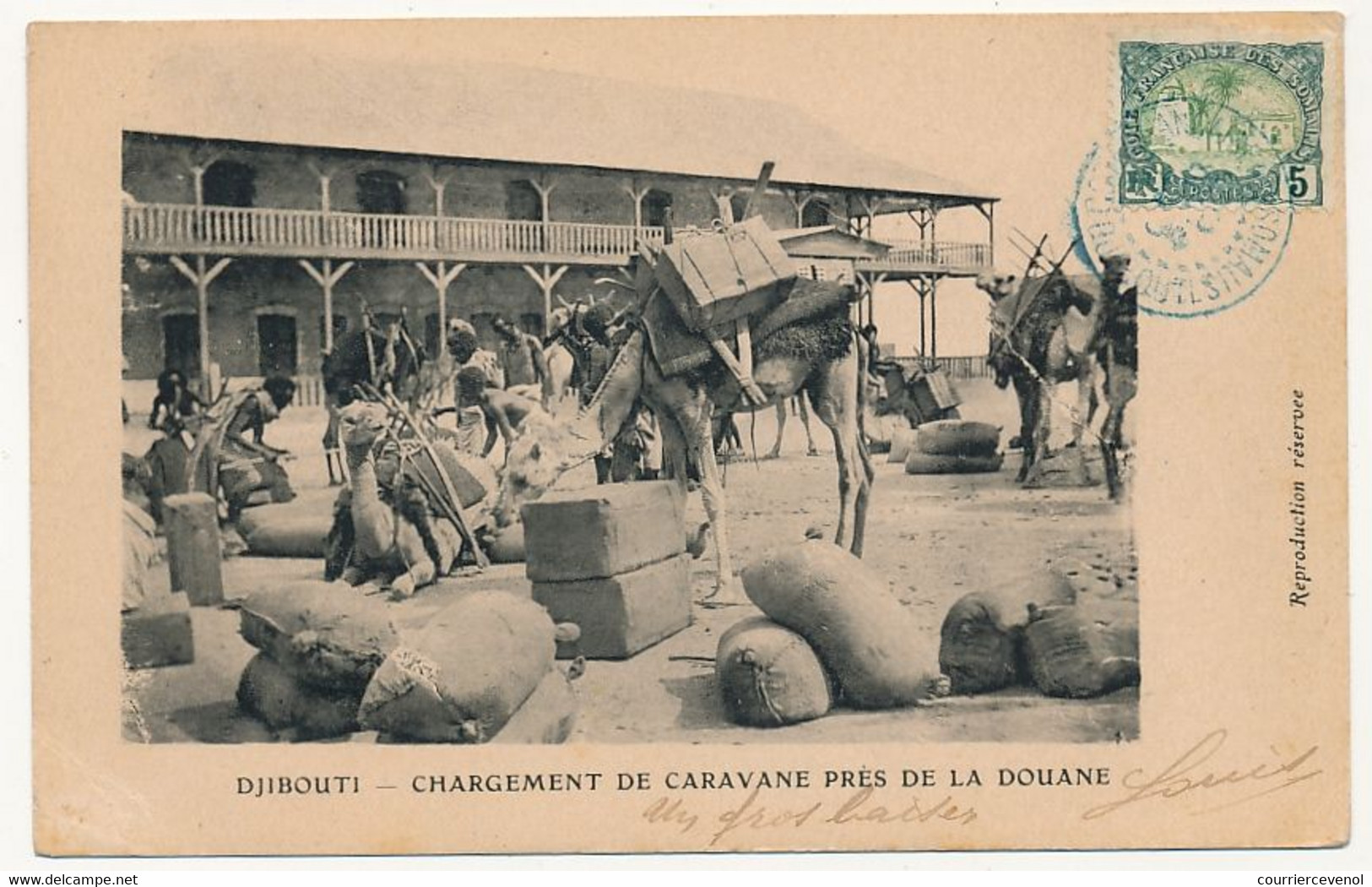 CPA - DJIBOUTI - Chargement De Caravane Près De La Douane - Dschibuti