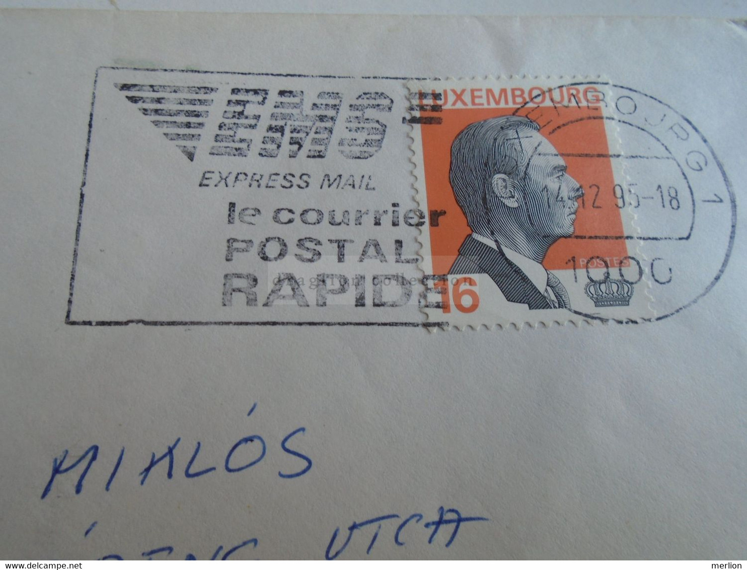 ZA380A8  Luxembourg  Cover 1995   EMS Advertising - Lettres & Documents