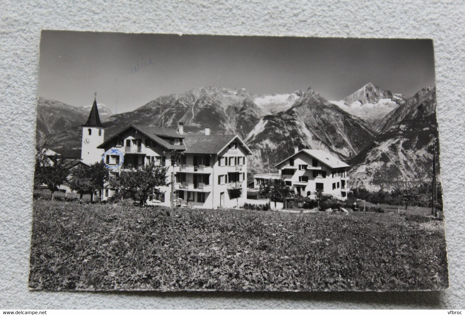 Cpsm, Unterbach, Wallis, Pension Restaurant Edelweiss, Suisse - Unterbäch