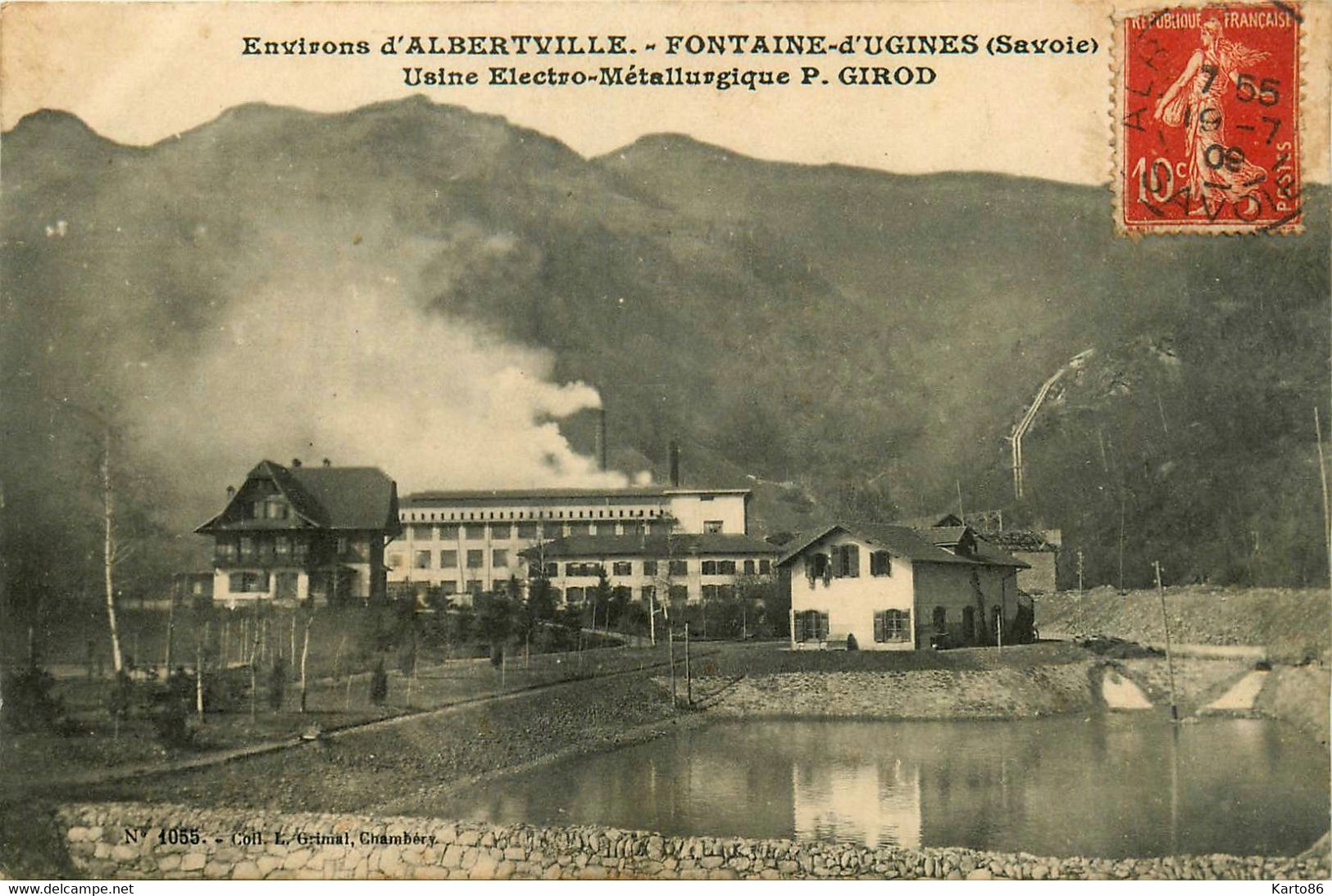 Ugine * Les Fontaines D'ugines * Usine électro Métallurgique * Industrie Cheminée * Environs D'albertville - Ugine