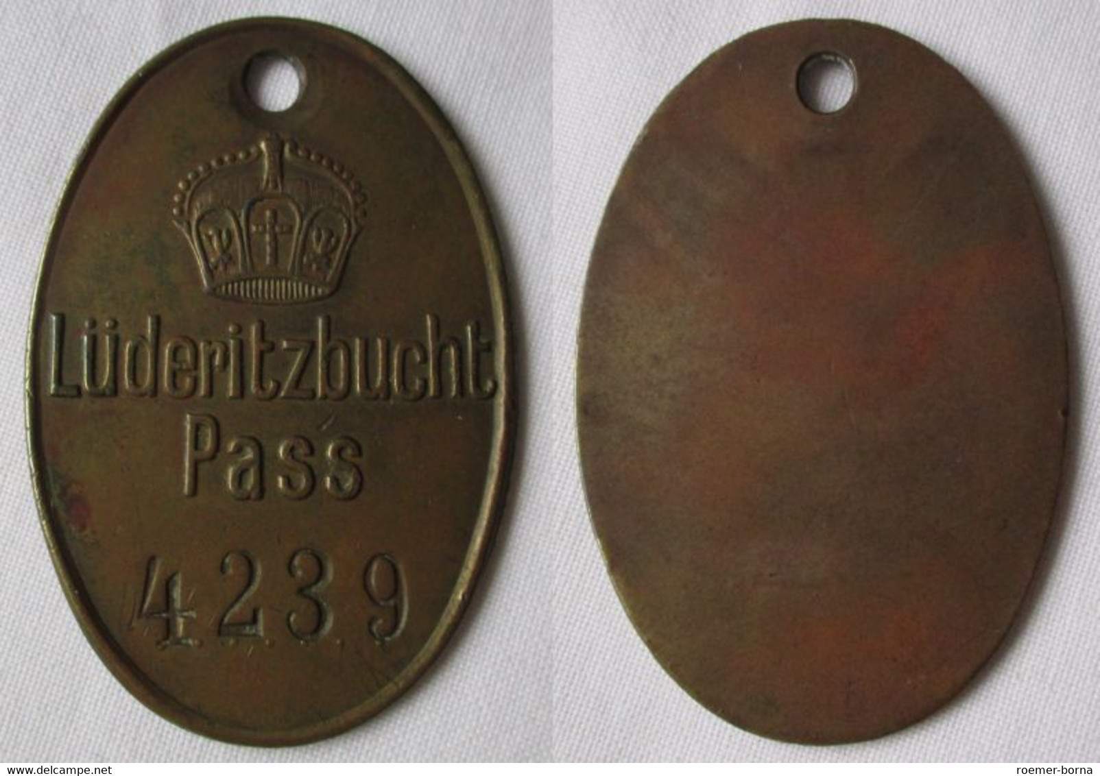 Rare Pass Marke Lüderitzbucht Deutsch Südwest Afrika Um 1910 (155584) - Deutsches Reich