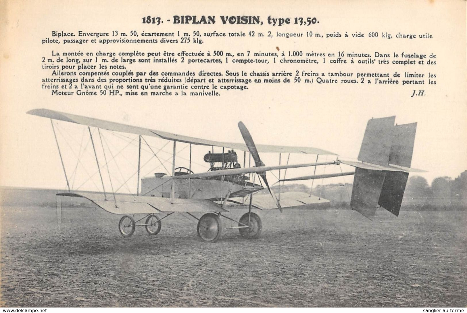 CPA AVIATION BIPLAN VOISIN TYPE 13 50 - ....-1914: Precursori