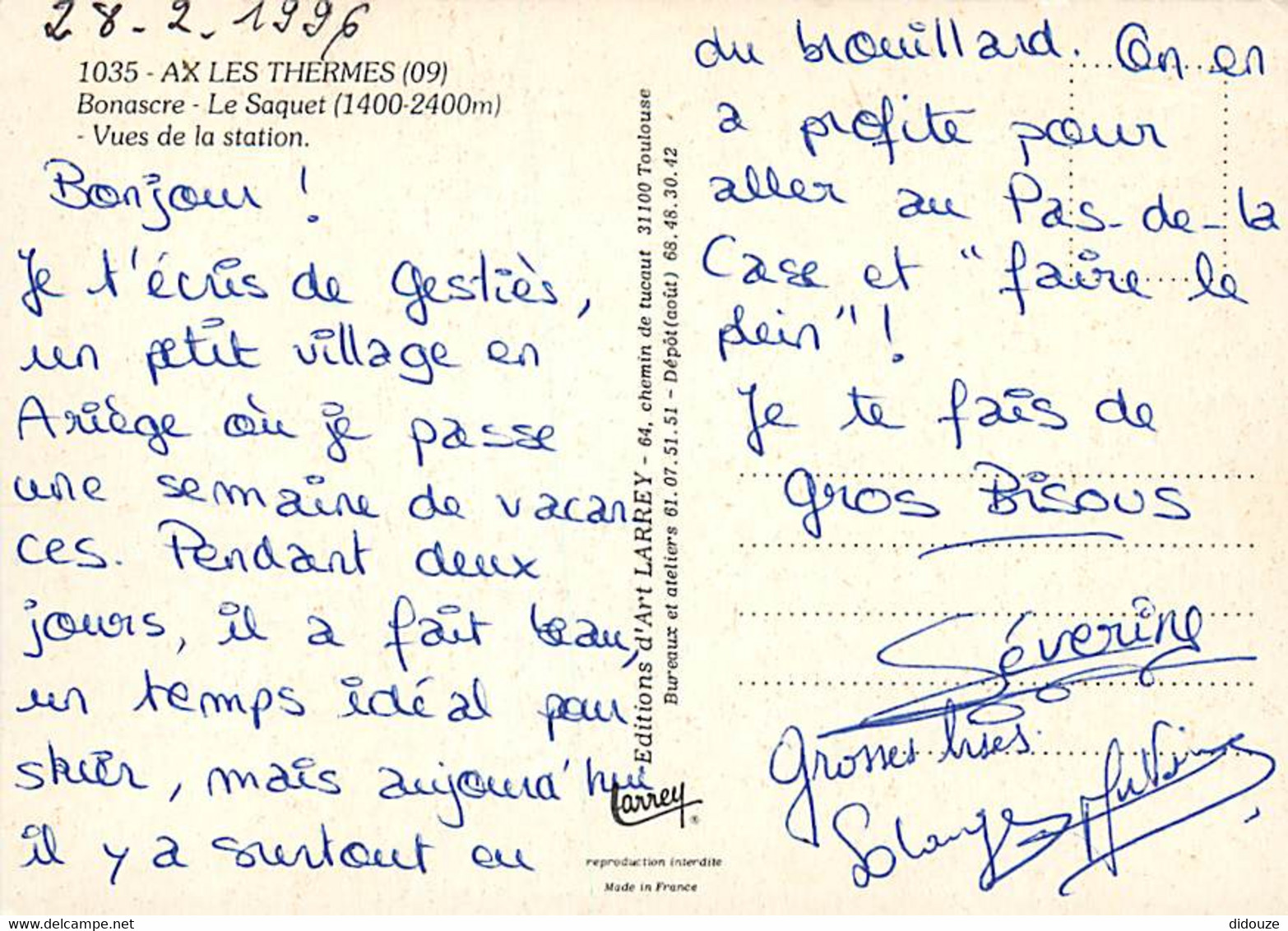 09 - Bonascre - Multivues - Chien Des Pyrénées - Hiver - Neige - CPM - Voir Scans Recto-Verso - Andere & Zonder Classificatie