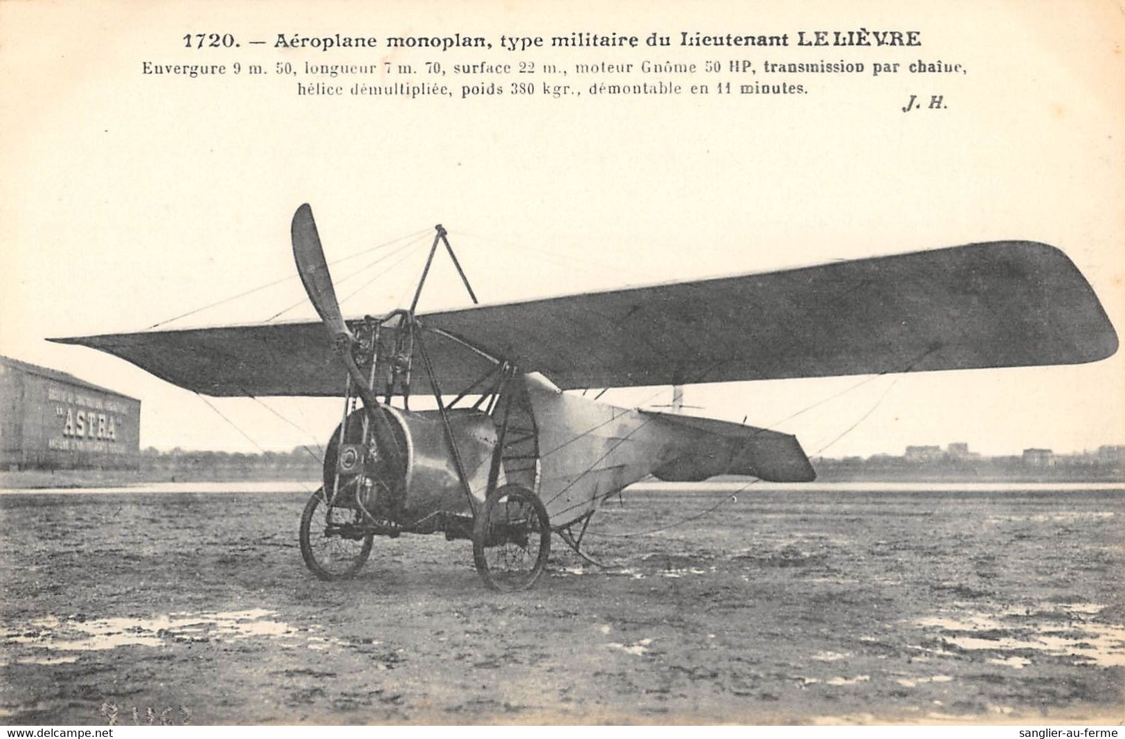 CPA AVIATION AEROPLANE MONOPLAN TYPE MILITAIRE DU LIEUTENANT LELIEVRE - ....-1914: Précurseurs