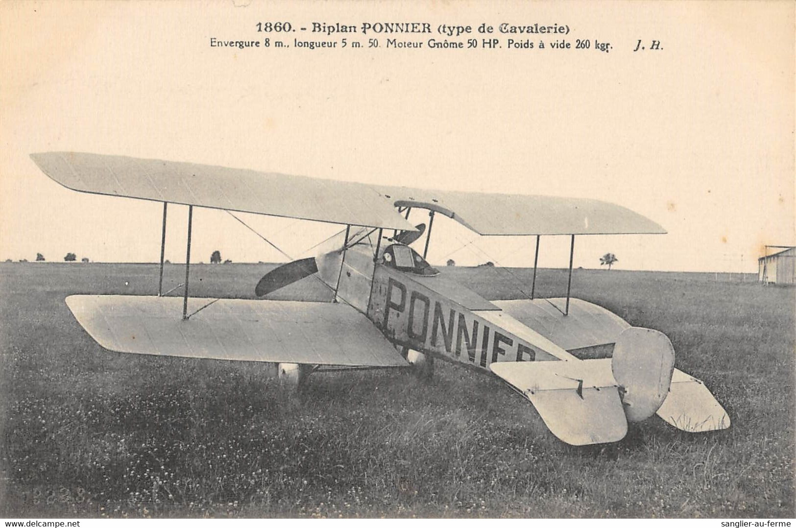 CPA AVIATION BIPLAN PONNIER TYPE DE CAVALERIE - ....-1914: Vorläufer