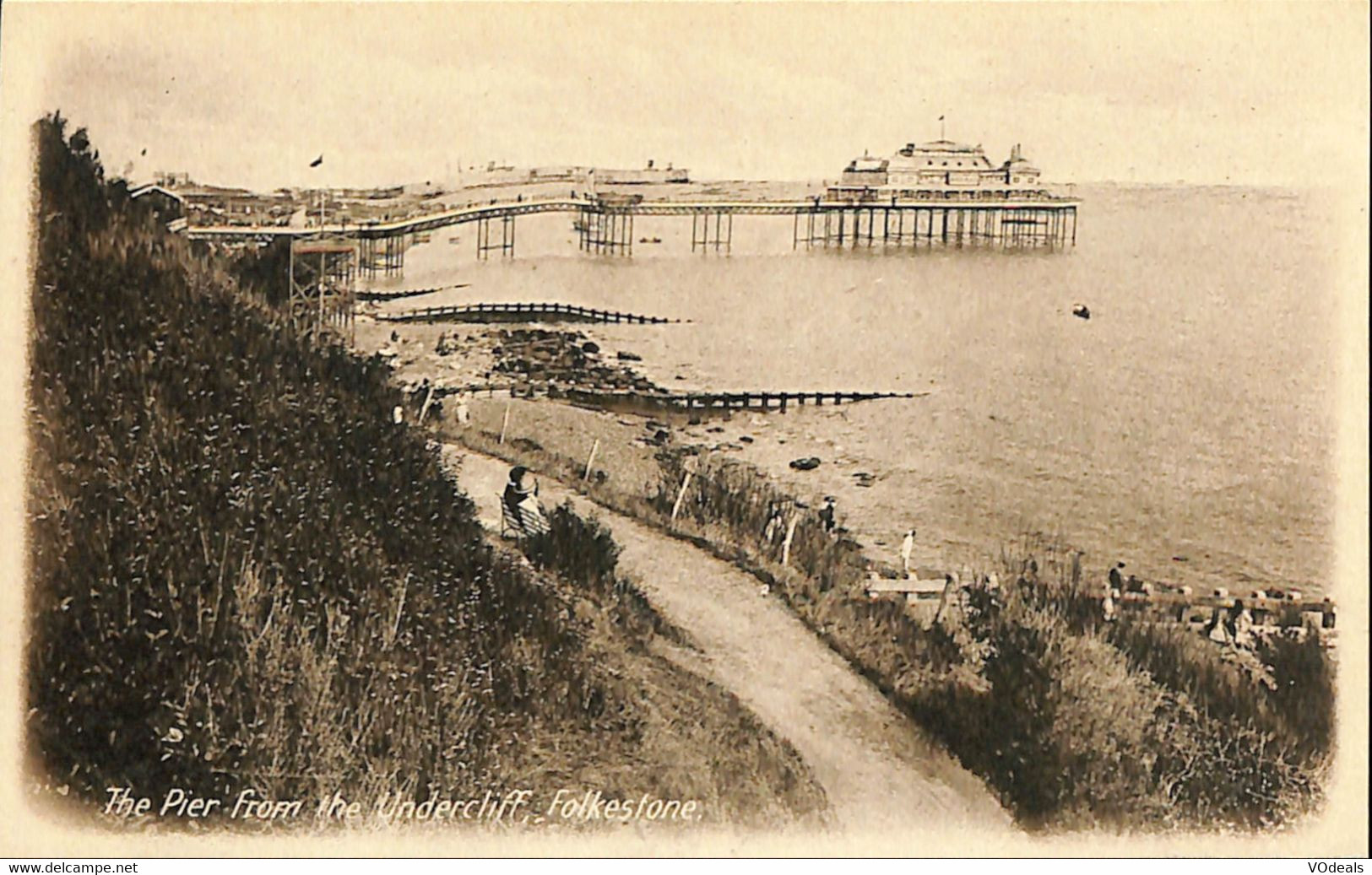 037 753 - CPA - Royaume-Uni - Angleterre - Kent - The Pier From The Undercliff - Folkestone - Folkestone