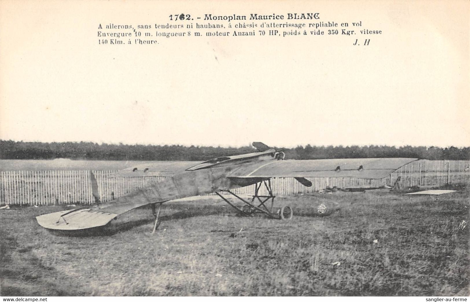 CPA AVIATION MONOPLAN MAURICE BLANC - ....-1914: Précurseurs